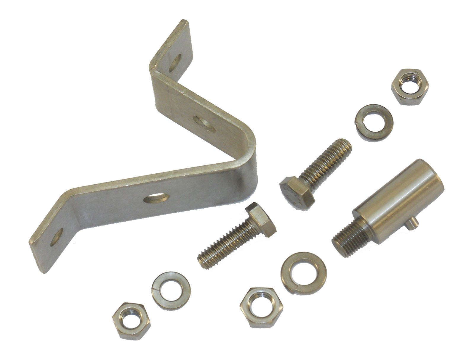 OVERSIZE WARNING QUICKMOUNT bracket front view, rugged stainless steel for durable flag mounting.