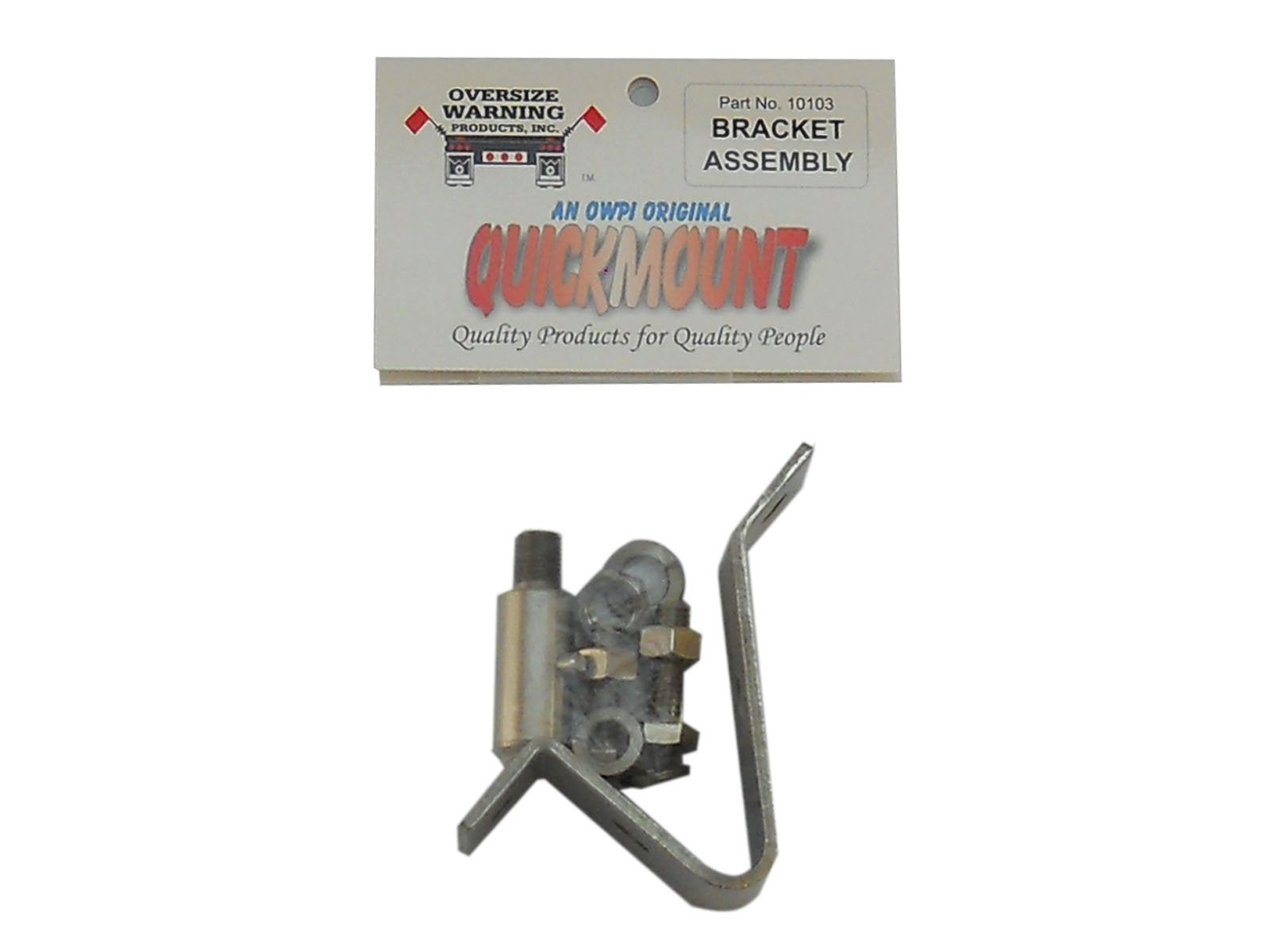 OVERSIZE WARNING QUICKMOUNT bracket side view showing adaptable 45°/90° mounting.