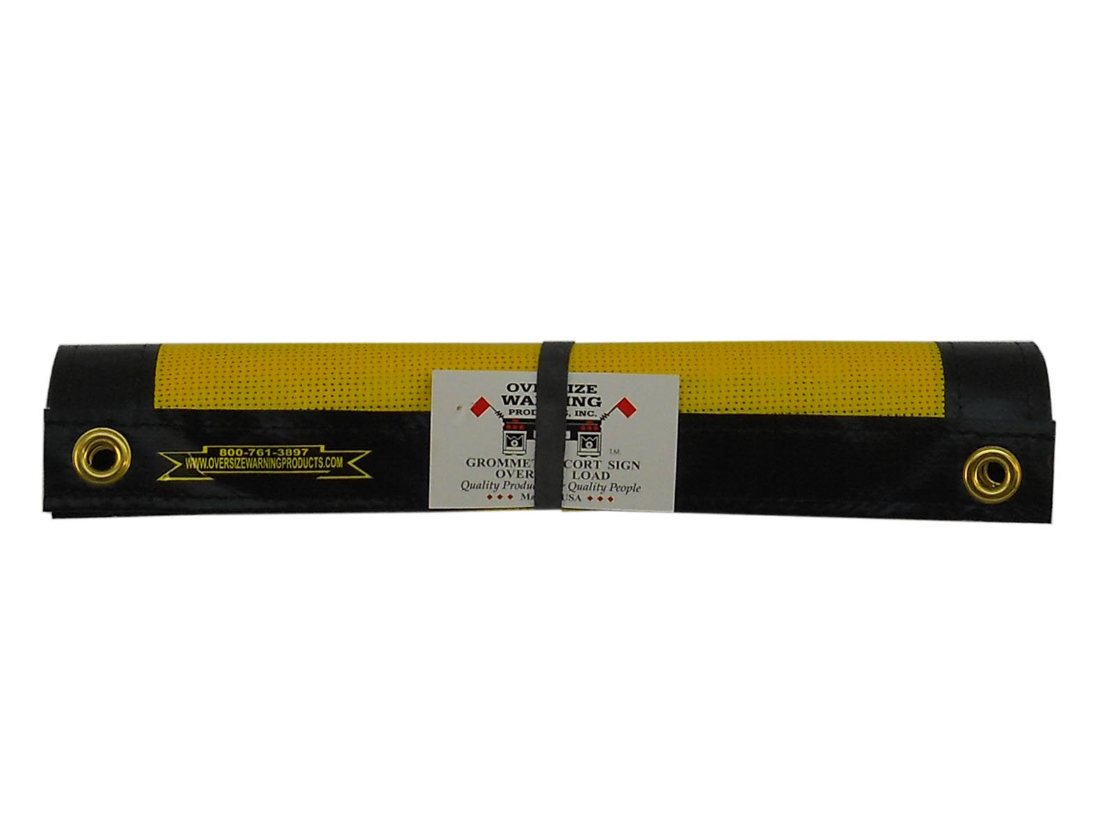 Oversize Warning sign durable vinyl coated mesh withstands weather