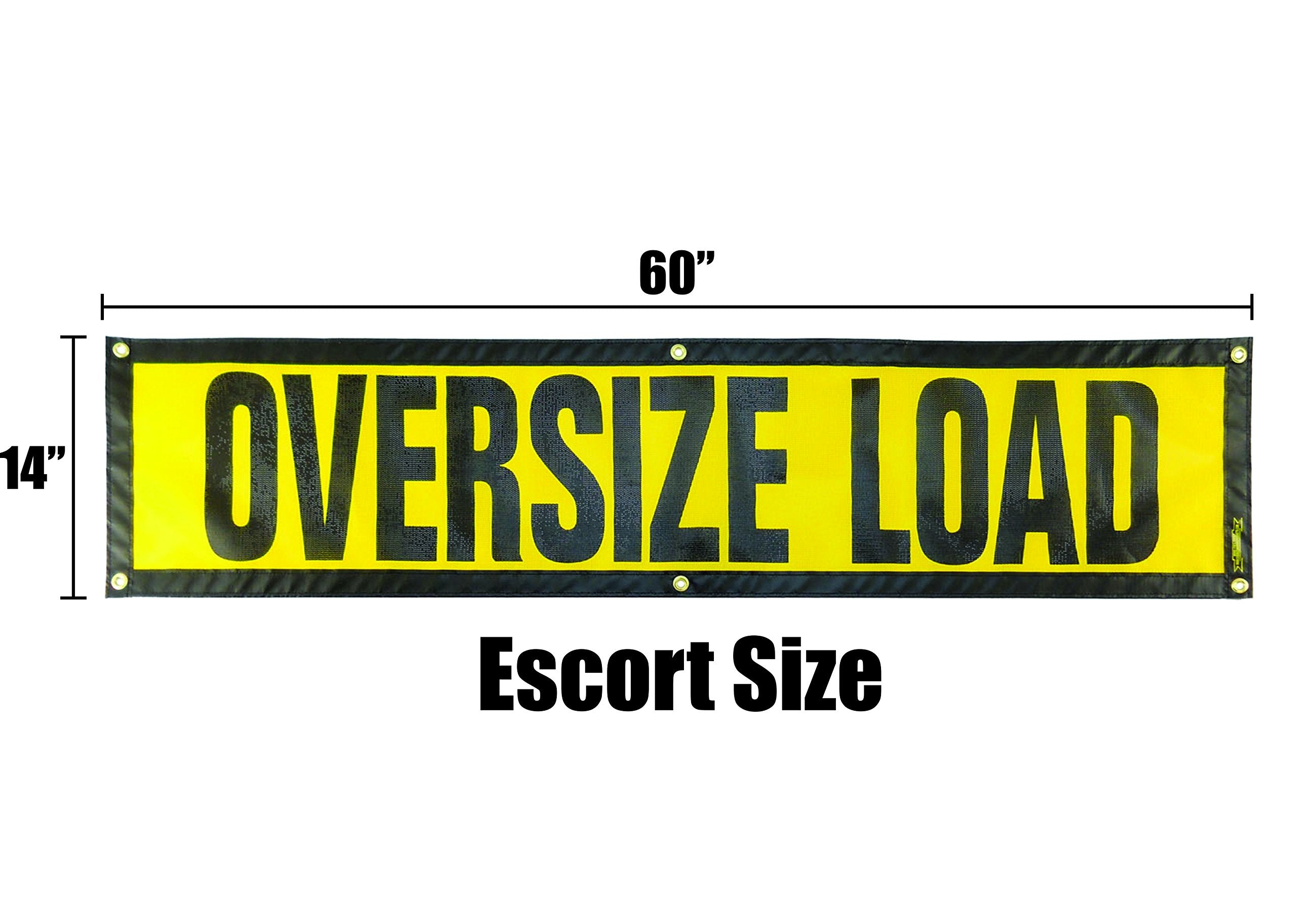 Oversize Warning sign ready for quick on-vehicle installation