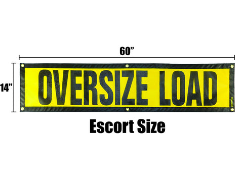 Oversize Warning sign ready for quick on-vehicle installation