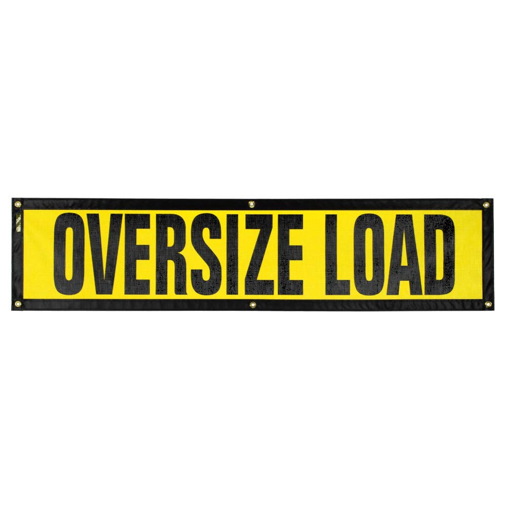 Oversize Warning sign front view showing high visibility for oversized loads