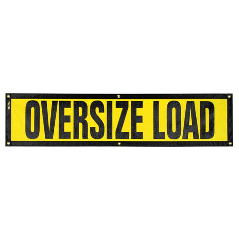 Oversize Warning sign front view showing high visibility for oversized loads