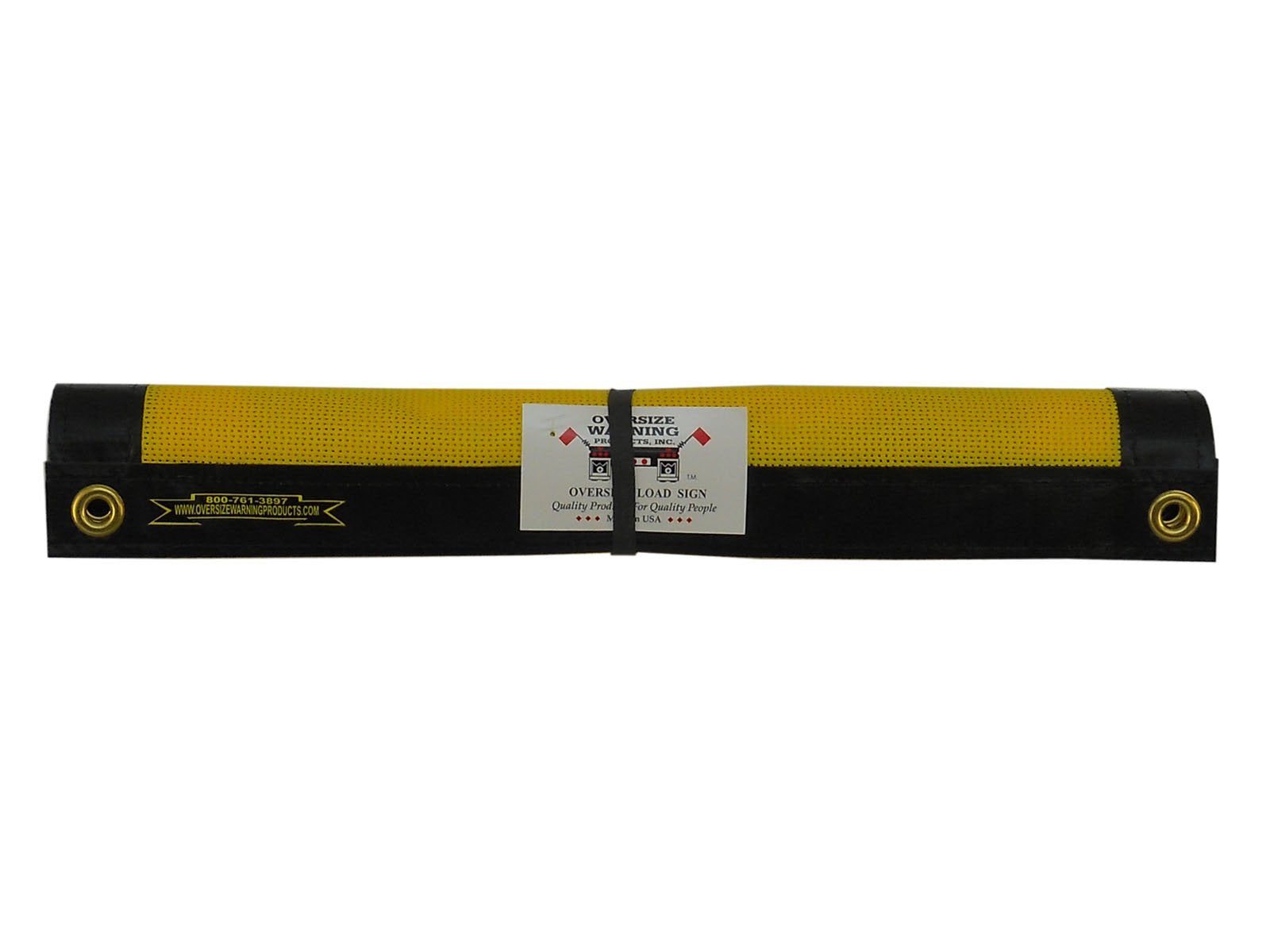 Oversize Warning Sign letters on yellow background enhance legibility from distance.