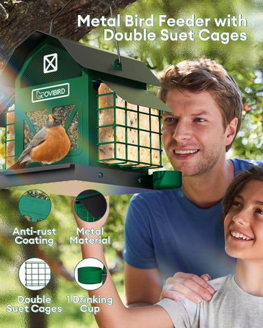 OVIBIRD removable top makes refilling quick and easy.