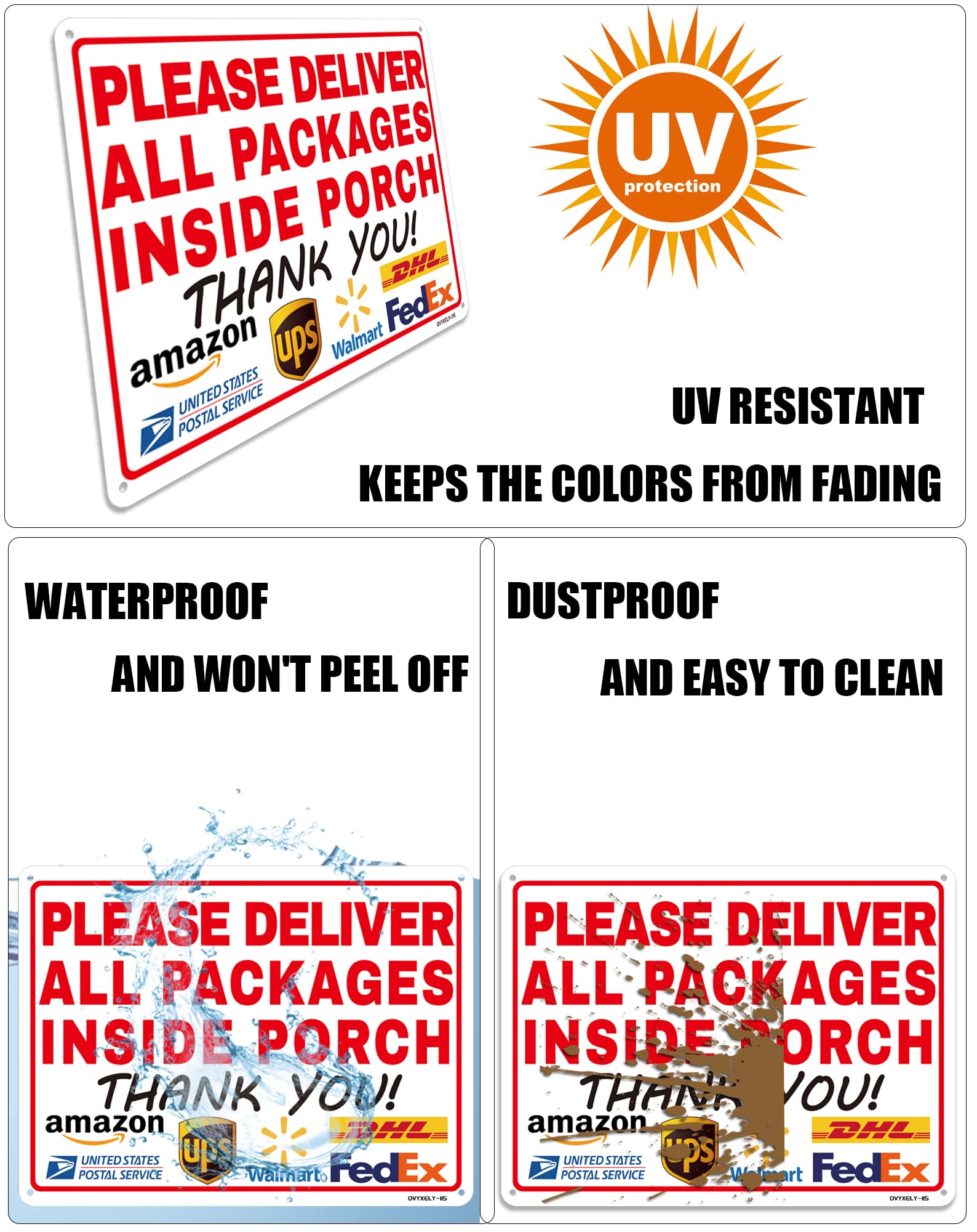 Ovyxely sign close-up with clear bold text for quick readability