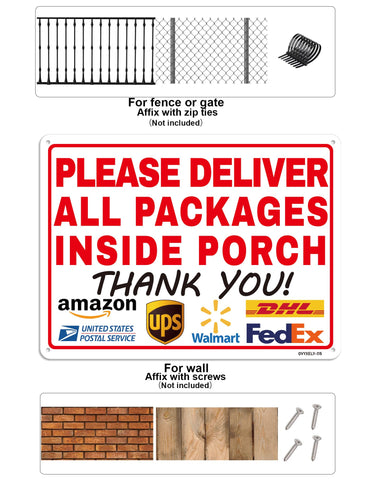 Ovyxely sign highlighting pre-drilled holes for easy mounting