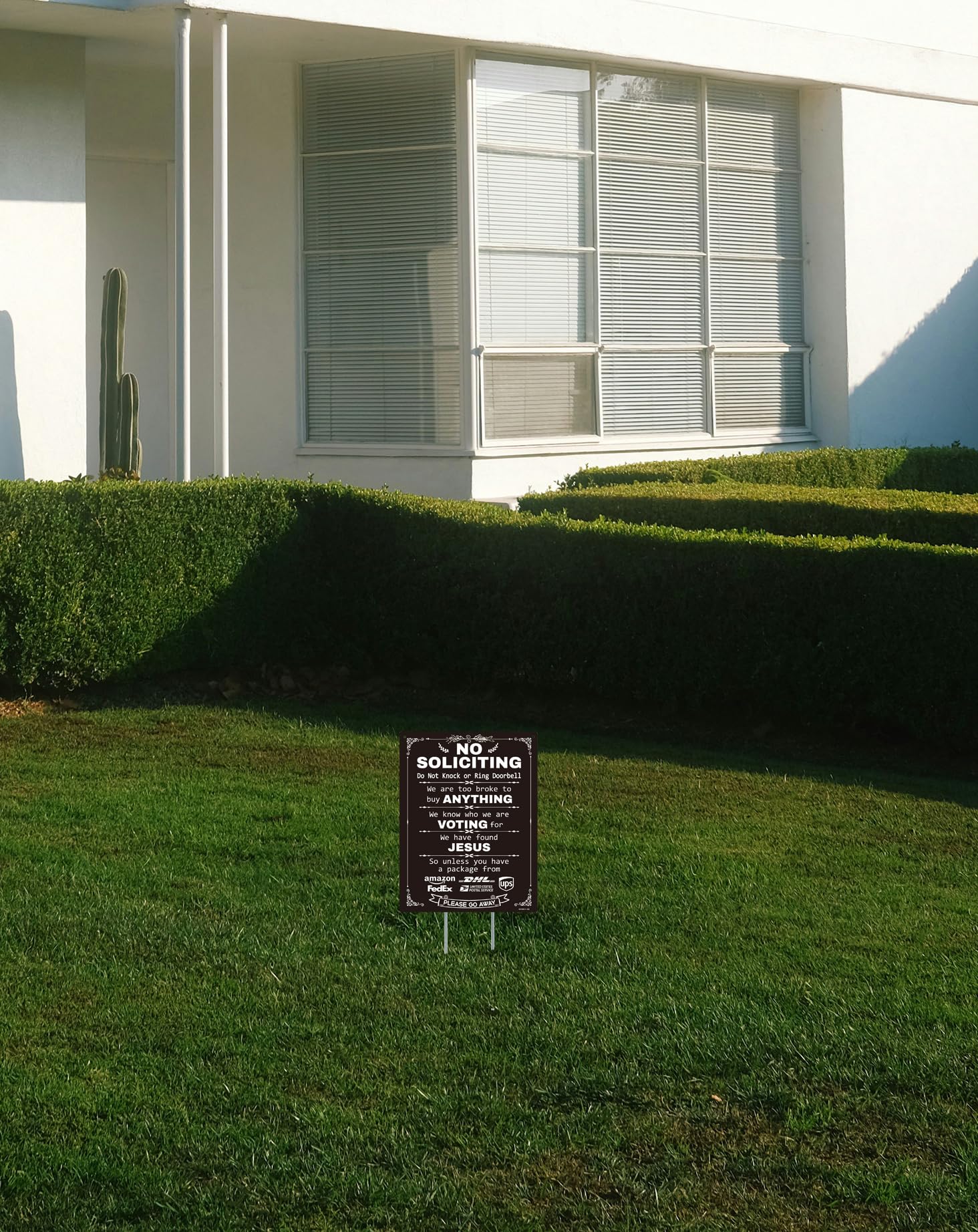 Ovyxely sign with reflective coating increases nighttime visibility.