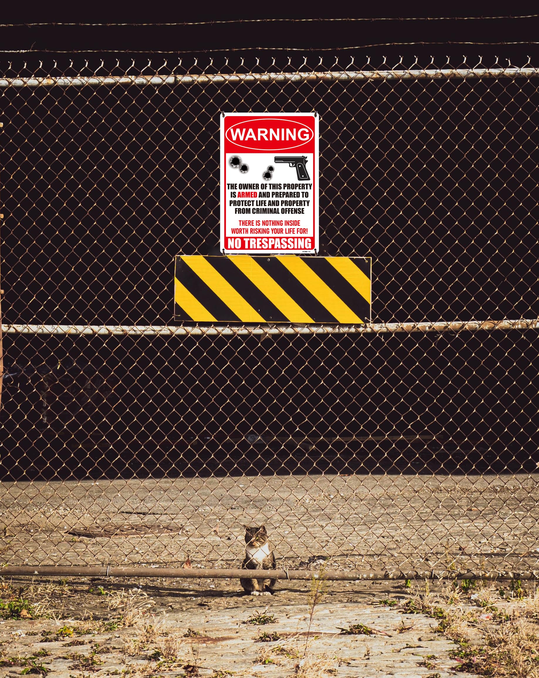 Ovyxely two-pack No Trespassing signs provide broader property coverage.