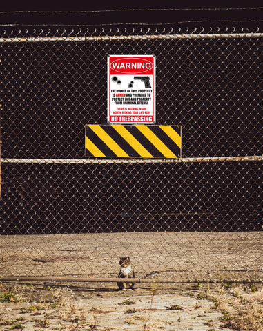Ovyxely two-pack No Trespassing signs provide broader property coverage.