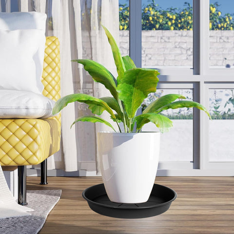 OVZILKI black plant saucer complements any pot color.