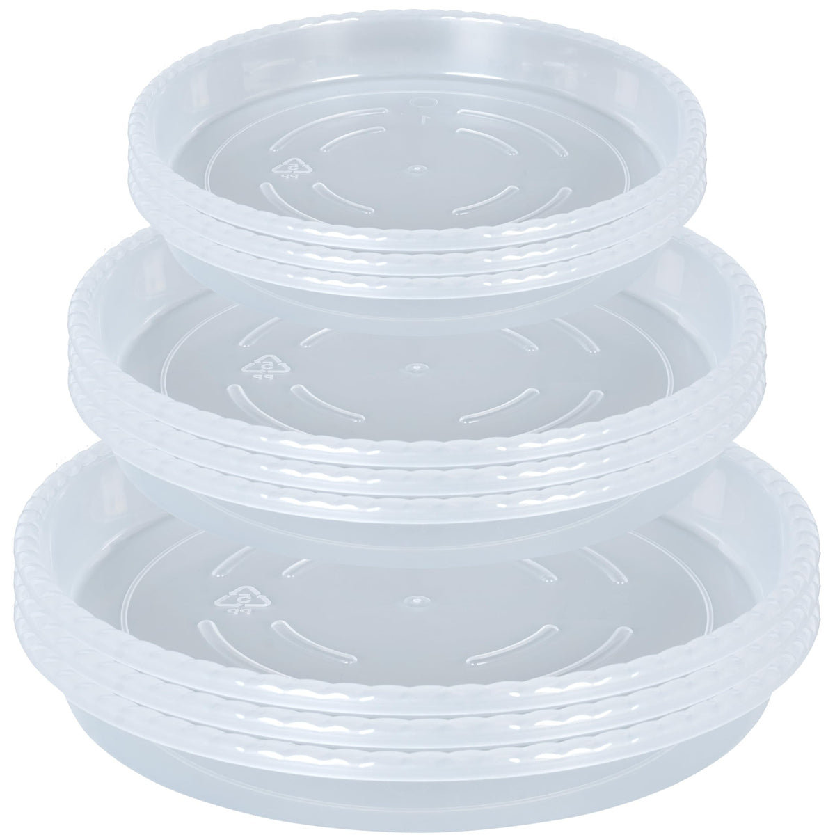 OVZILKI clear plant saucer 6-inch ideal for compact pots, catches drainage to protect indoor surfaces