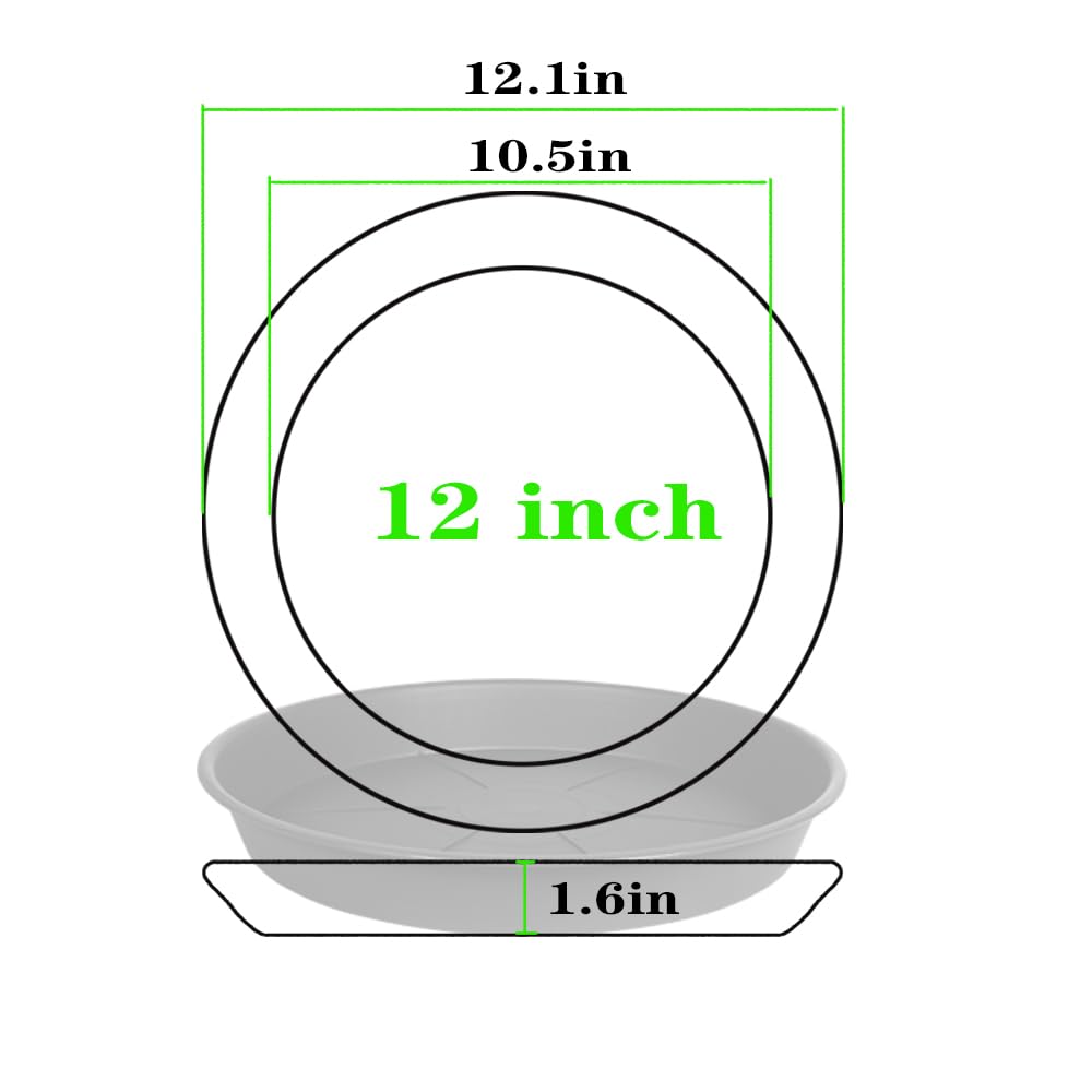 Heavy-duty PP plastic saucer for indoor and outdoor pots.