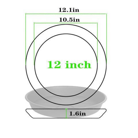 Heavy-duty PP plastic saucer for indoor and outdoor pots.