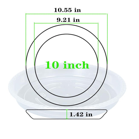 OVZILKI plant saucer side view highlighting slim profile for indoor use.