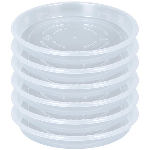 OVZILKI plant saucer 12-inch clear top diameter protects surfaces and keeps water contained.