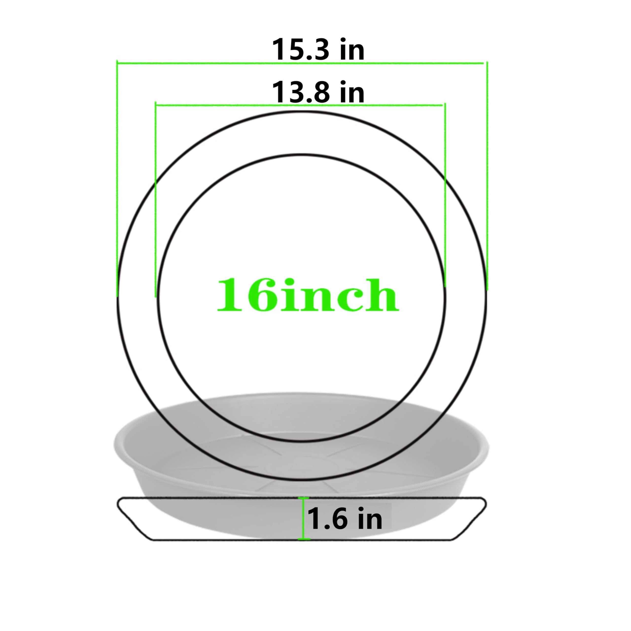 OVZILKI 16in bottom-view shows deep catch basin for runoff.