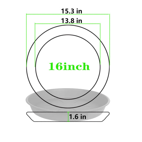 OVZILKI 16in bottom-view shows deep catch basin for runoff.