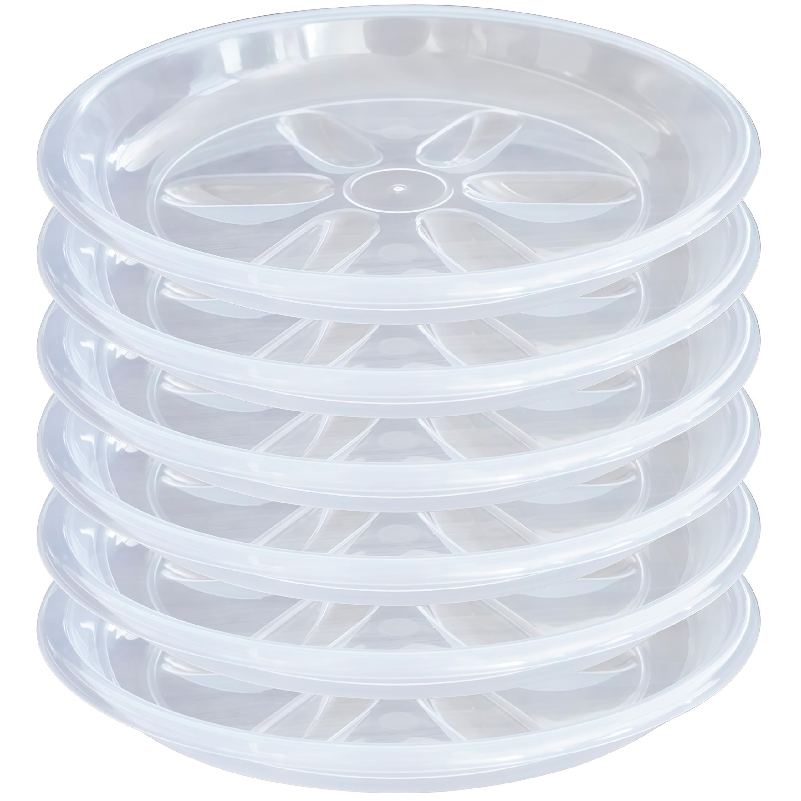 OVZILKI 8 inch plant saucer top view catches excess water to protect floors