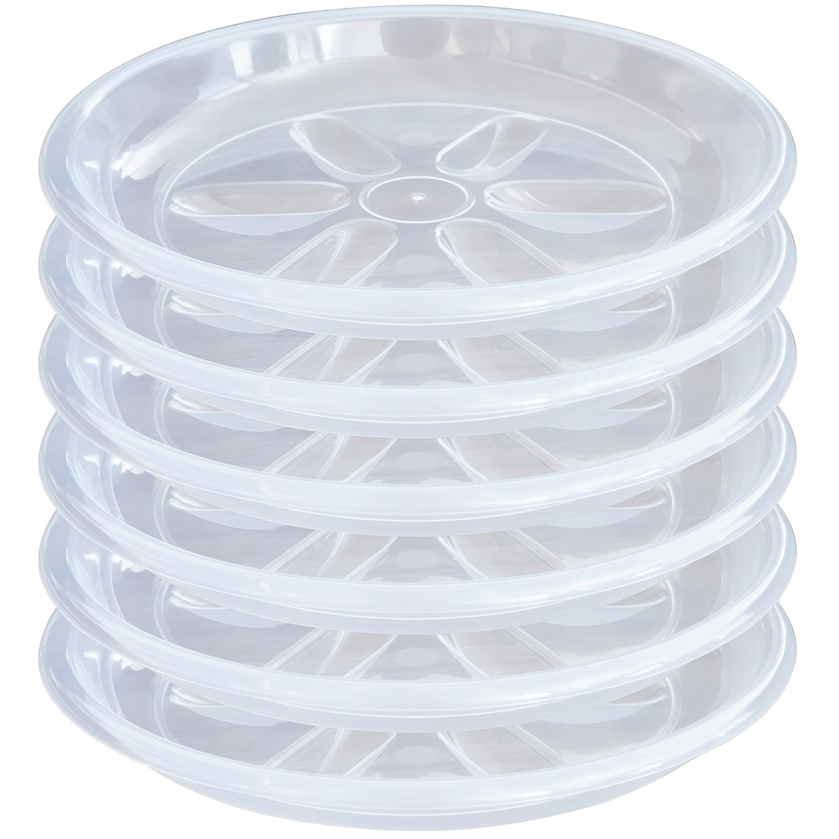 OVZILKI 8 inch plant saucer top view catches excess water to protect floors