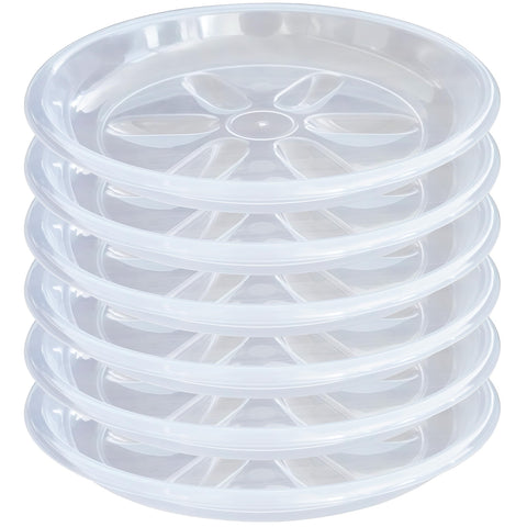 OVZILKI 8 inch plant saucer top view catches excess water to protect floors