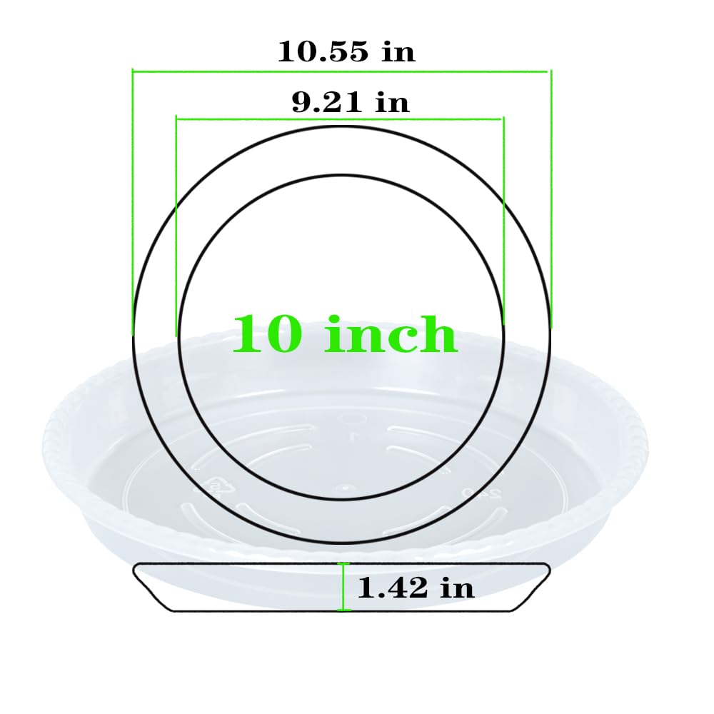 OVZILKI two-pack plant saucers show sturdy, durable design for any space.