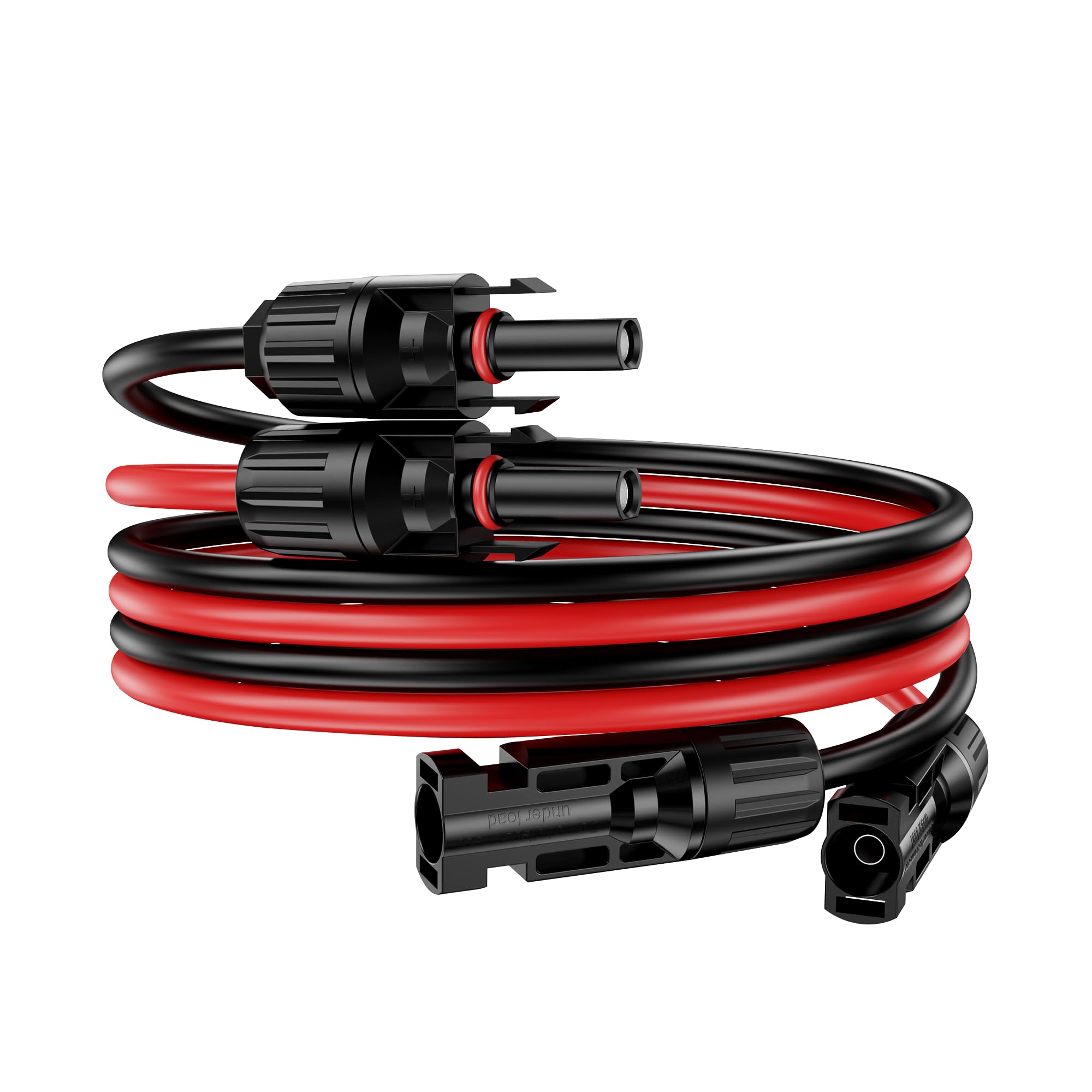 OWINUSTECH 6ft solar cable in red and black for easy polarity identification