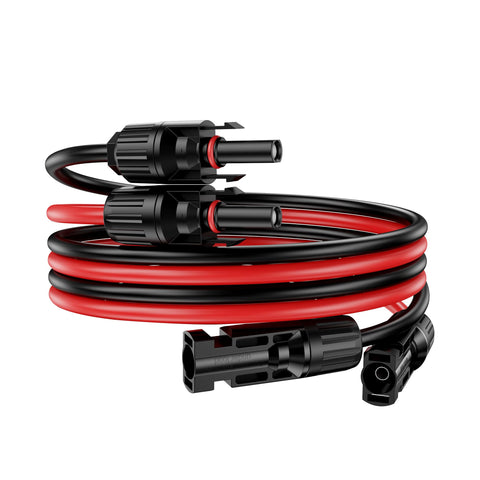 OWINUSTECH 6ft solar cable in red and black for easy polarity identification