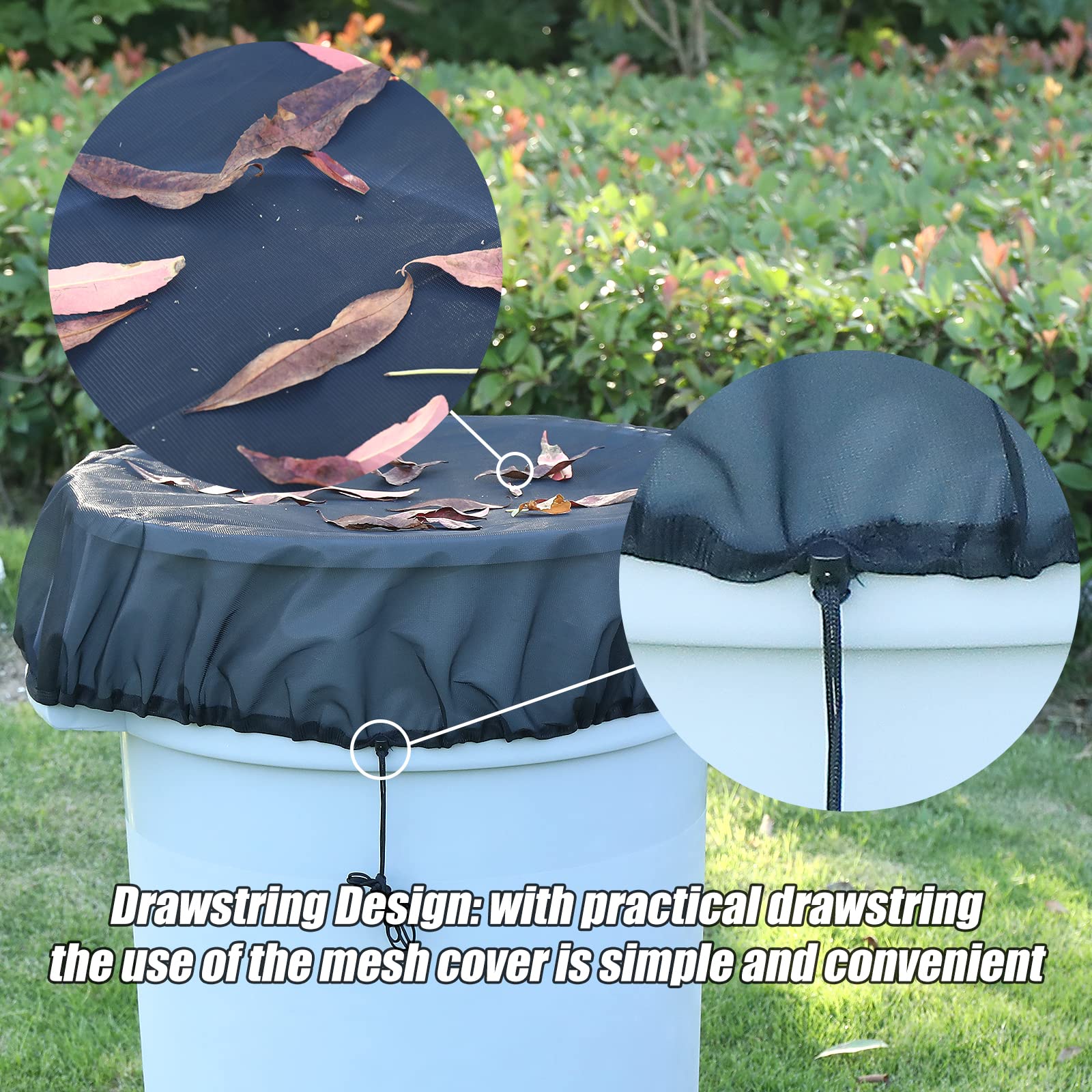 Owl Focus 37.5-inch diameter cover fits buckets up to 33.5 inches.