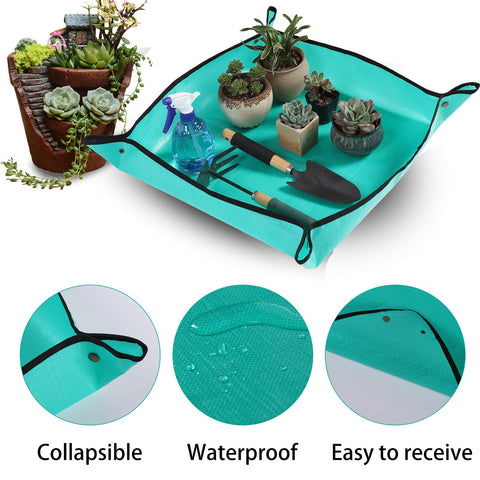 Owl Focus repotting mat supports multipurpose use with pots.
