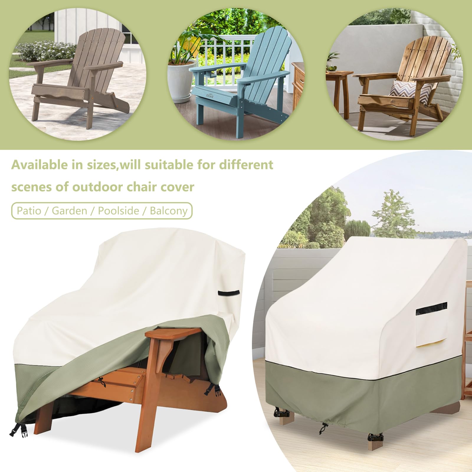 Owlcover chair cover with air vents for breathability and condensation control.
