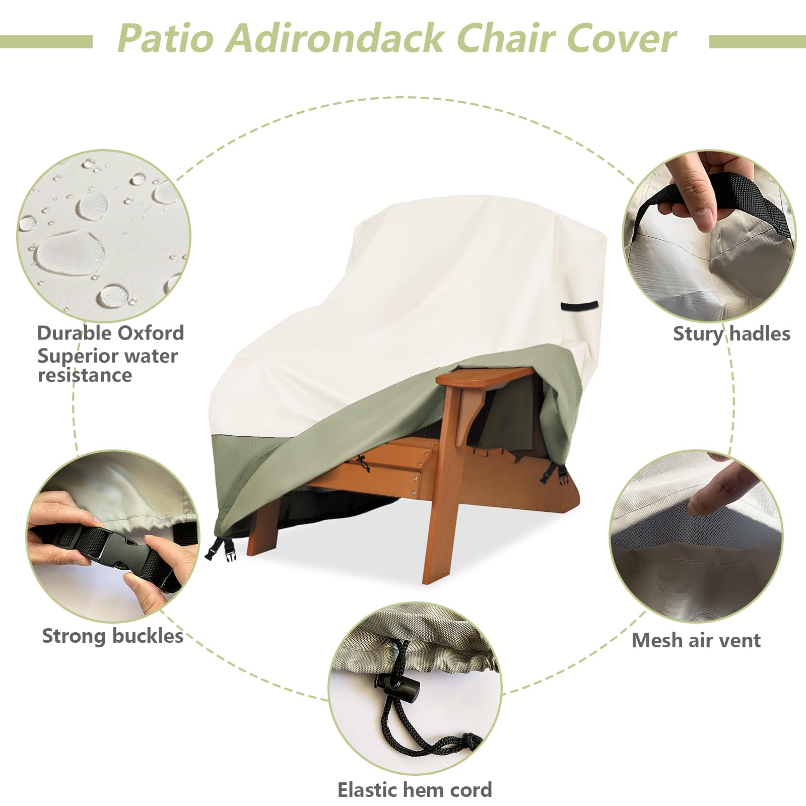 Owlcover cover with drawstrings and buckles for secure fit during wind.