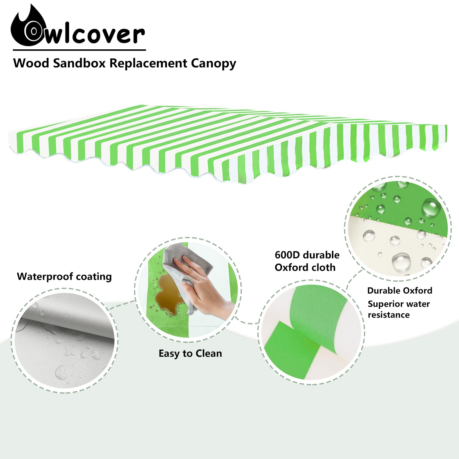Owlcover waterproof 600D Oxford fabric protects against rain and spills.