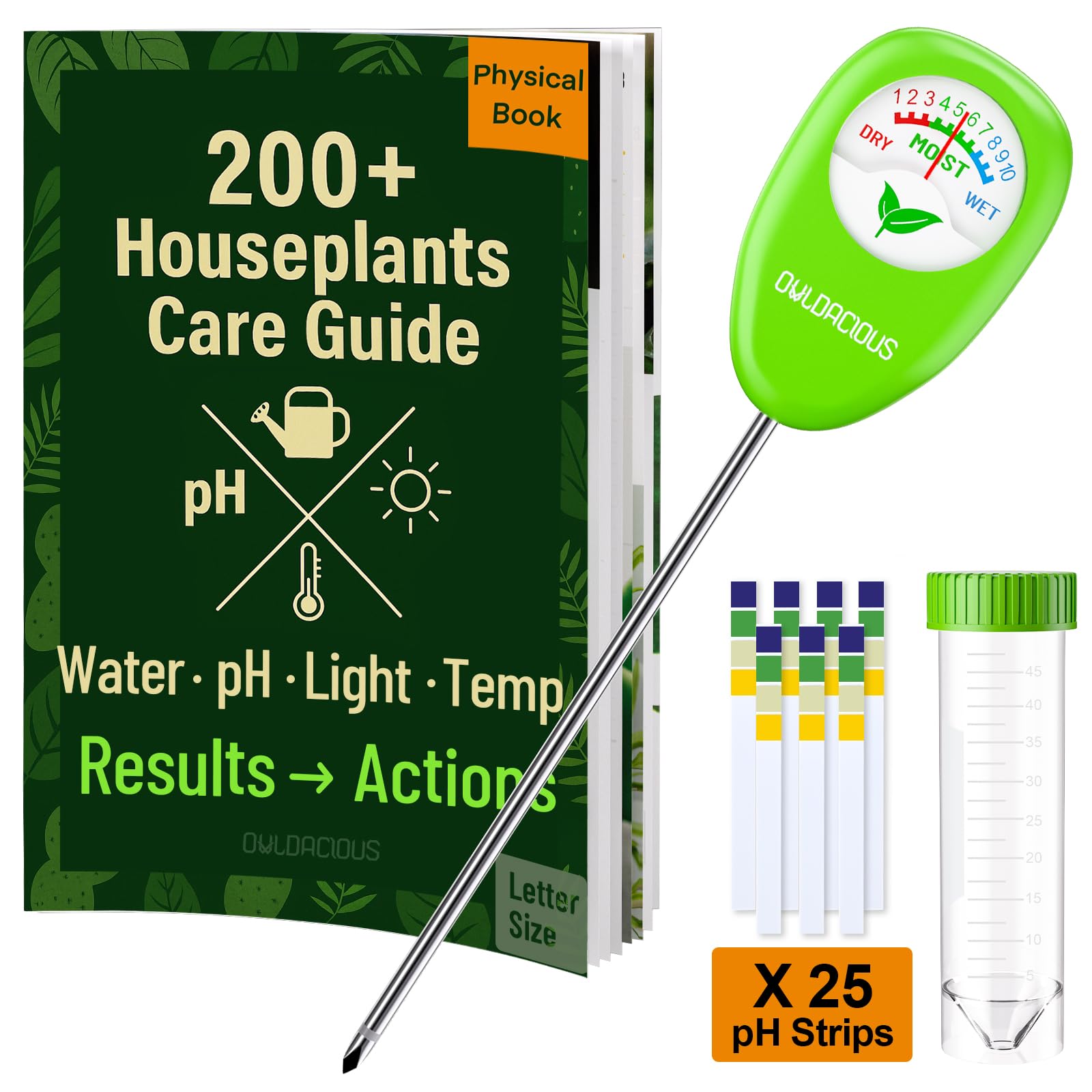 Owldacious soil moisture meter shows moisture levels instantly for accurate watering.