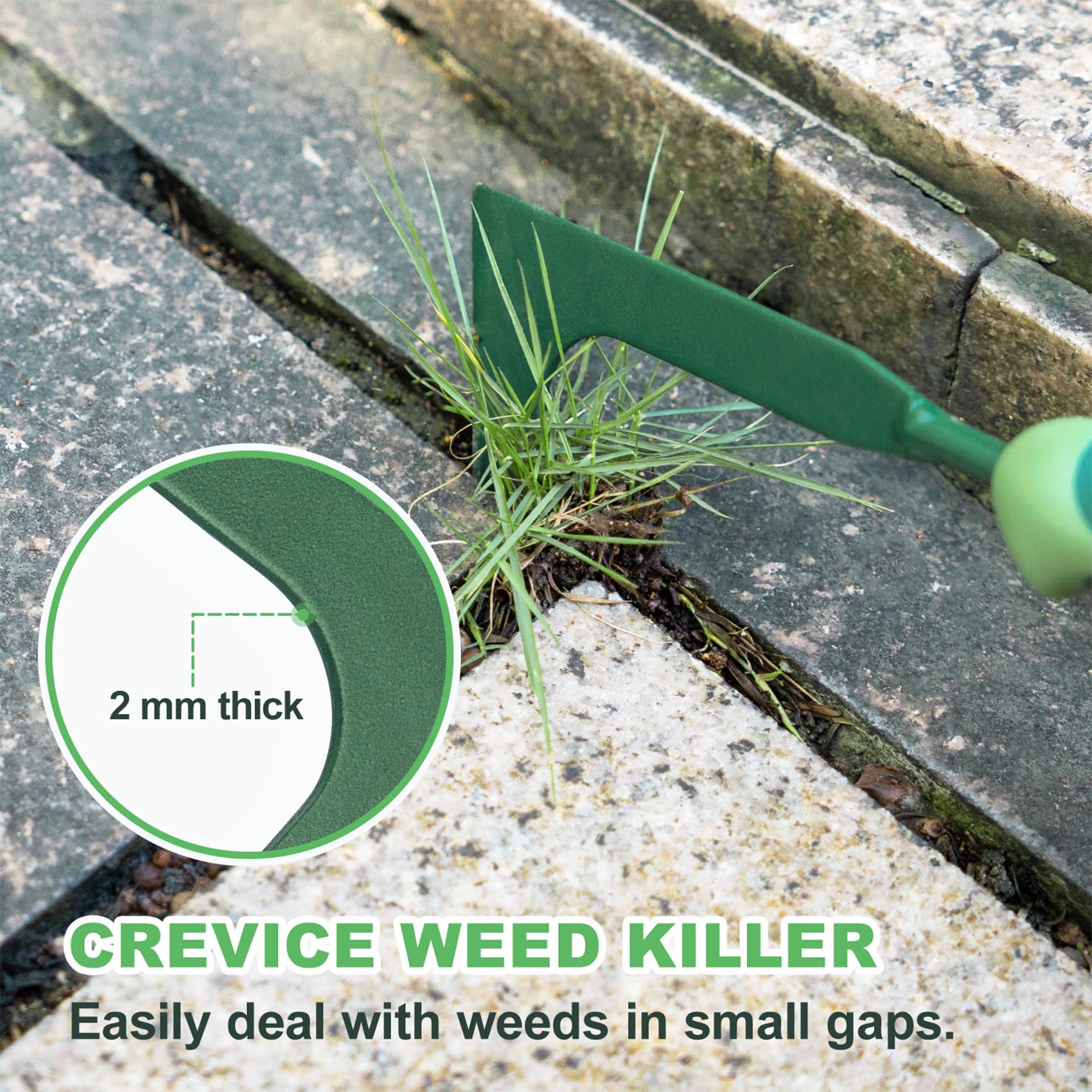 Owlett Crack Weeder ergonomic handle promotes comfortable use and reduced fatigue