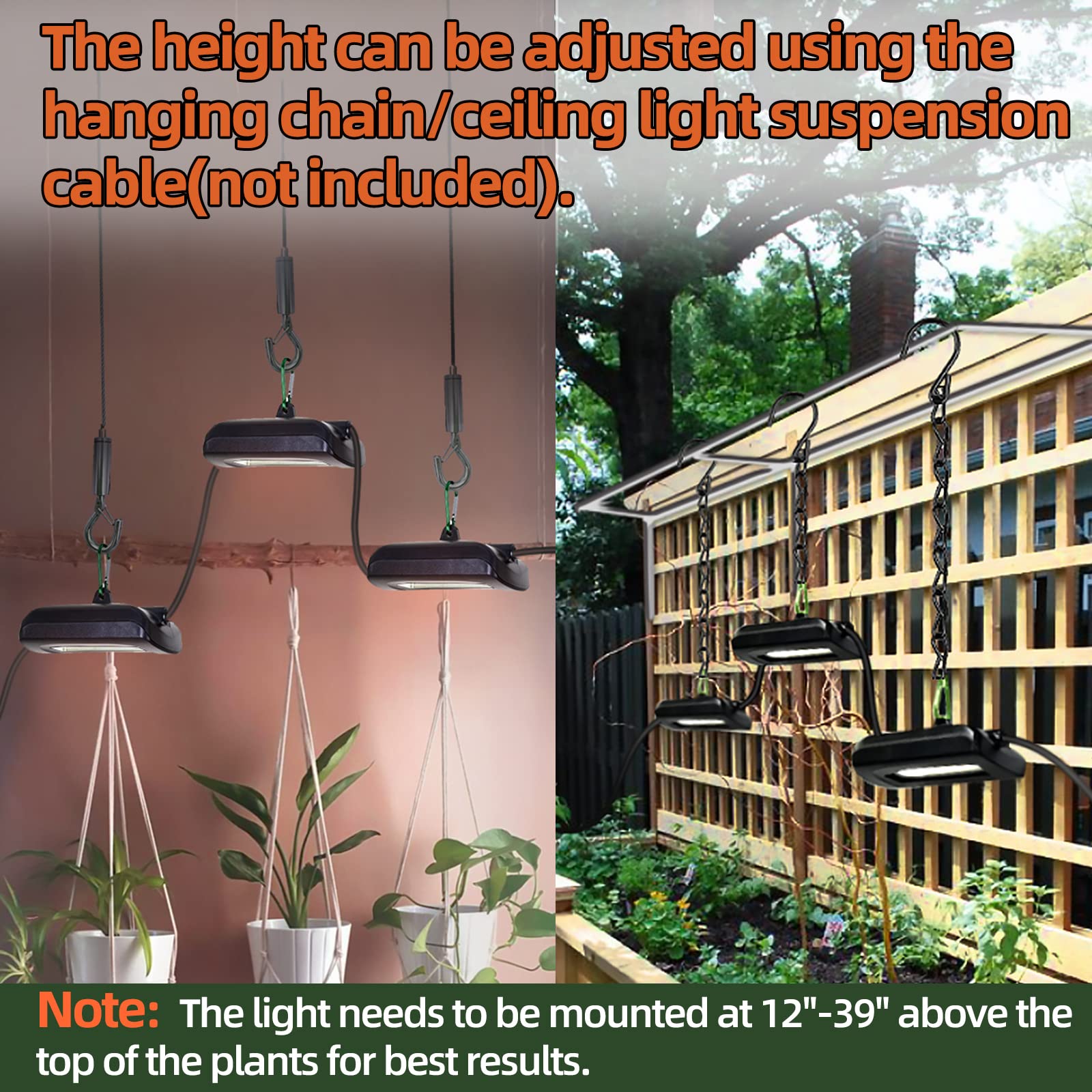Owleye greenhouse and outdoor garden use scenario with grow lights