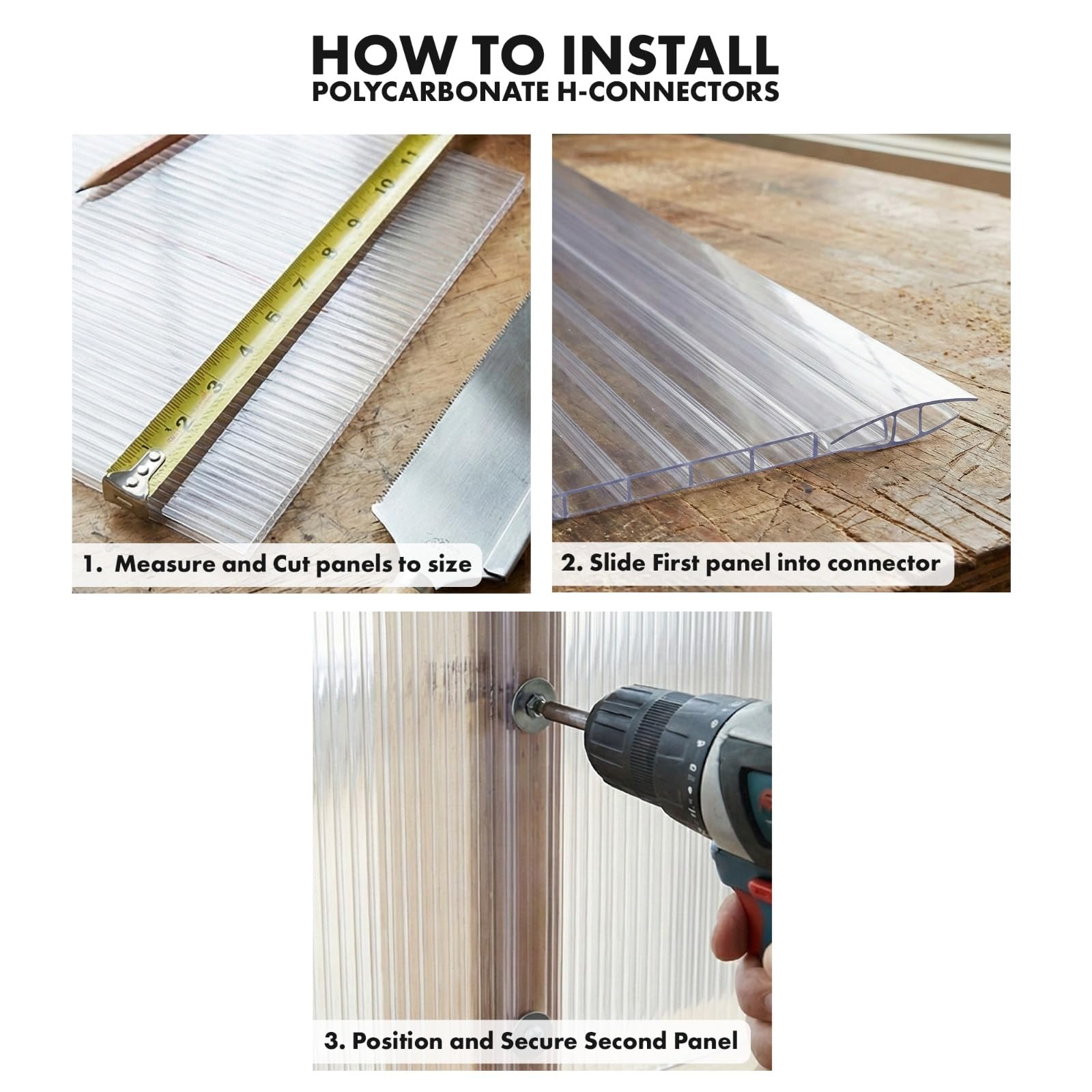 OWLHAUS greenhouse panel assembly kit improves alignment.