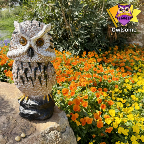 Owlsome solar tiger owl solar powered design saves energy and effort.