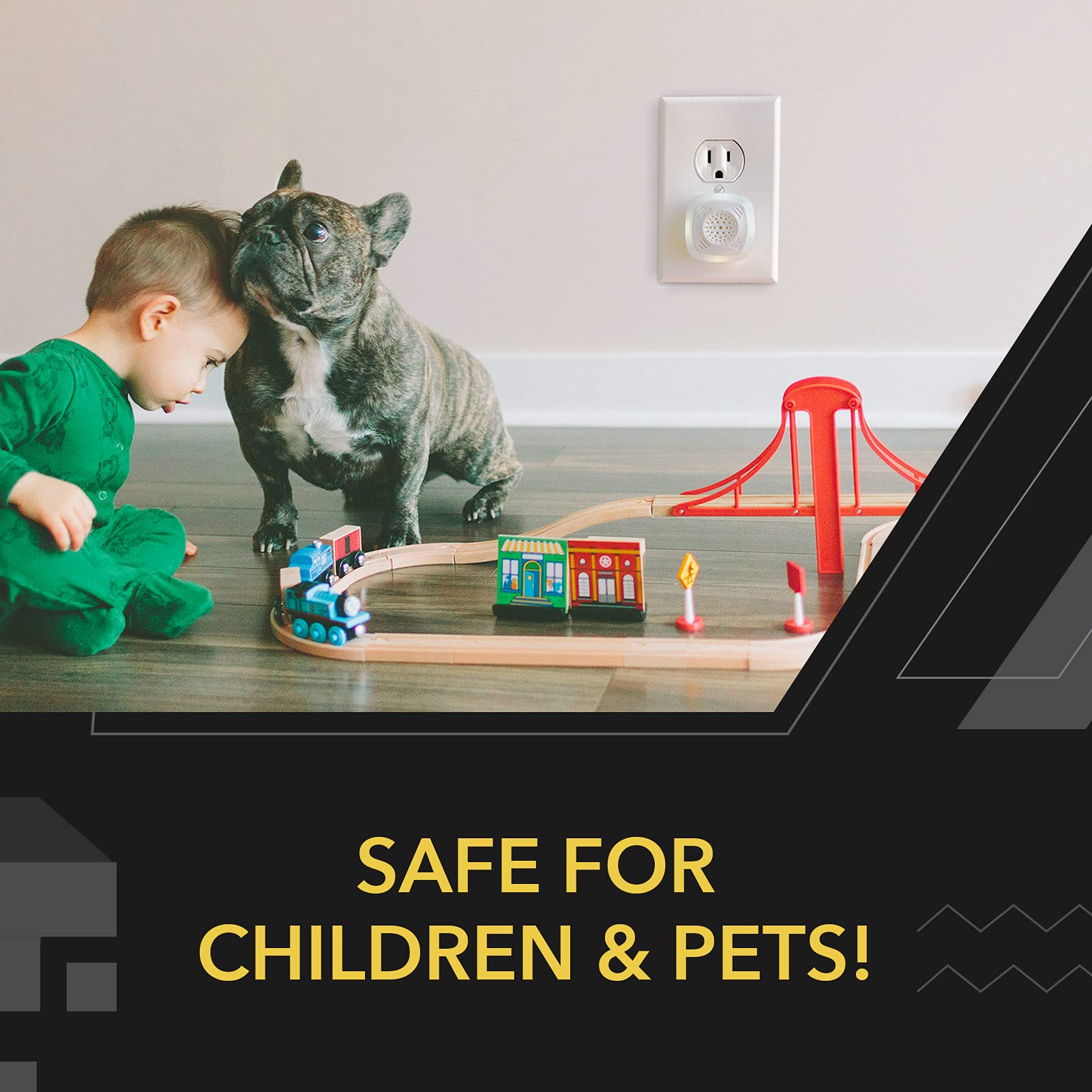 Four-pack setup provides scalable, poison-free pest deterrence across rooms.