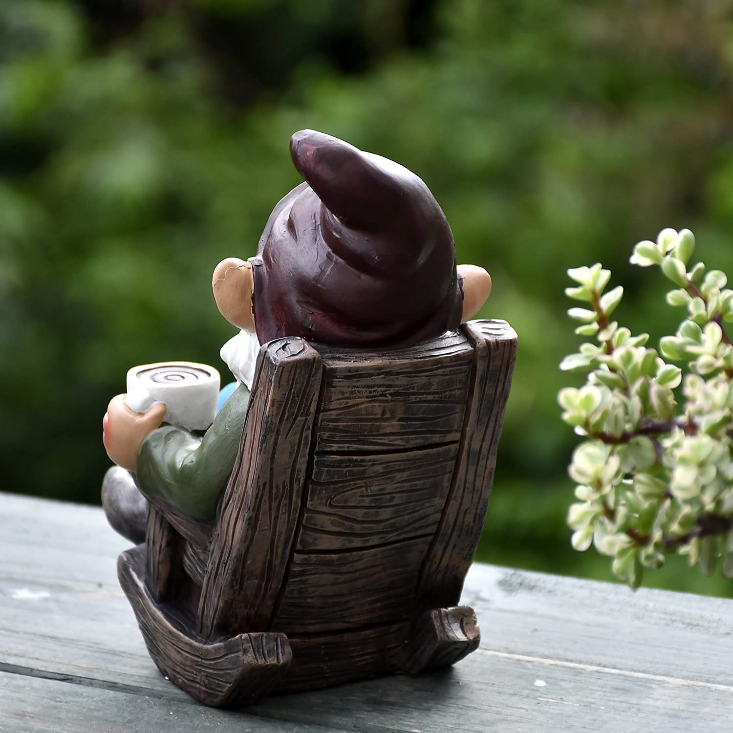 OwMell seven-inch statue adds character to porch and garden spaces.