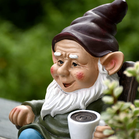 OwMell smiling gnome for kitchen decor adds playful home accent.