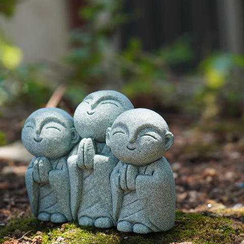 OwMell Jizo memorial statue used as aquarium decor for natural look