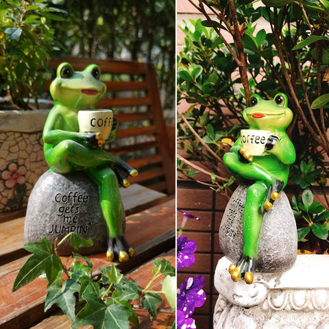 OwMell packaged frog statue arrives safely for gift