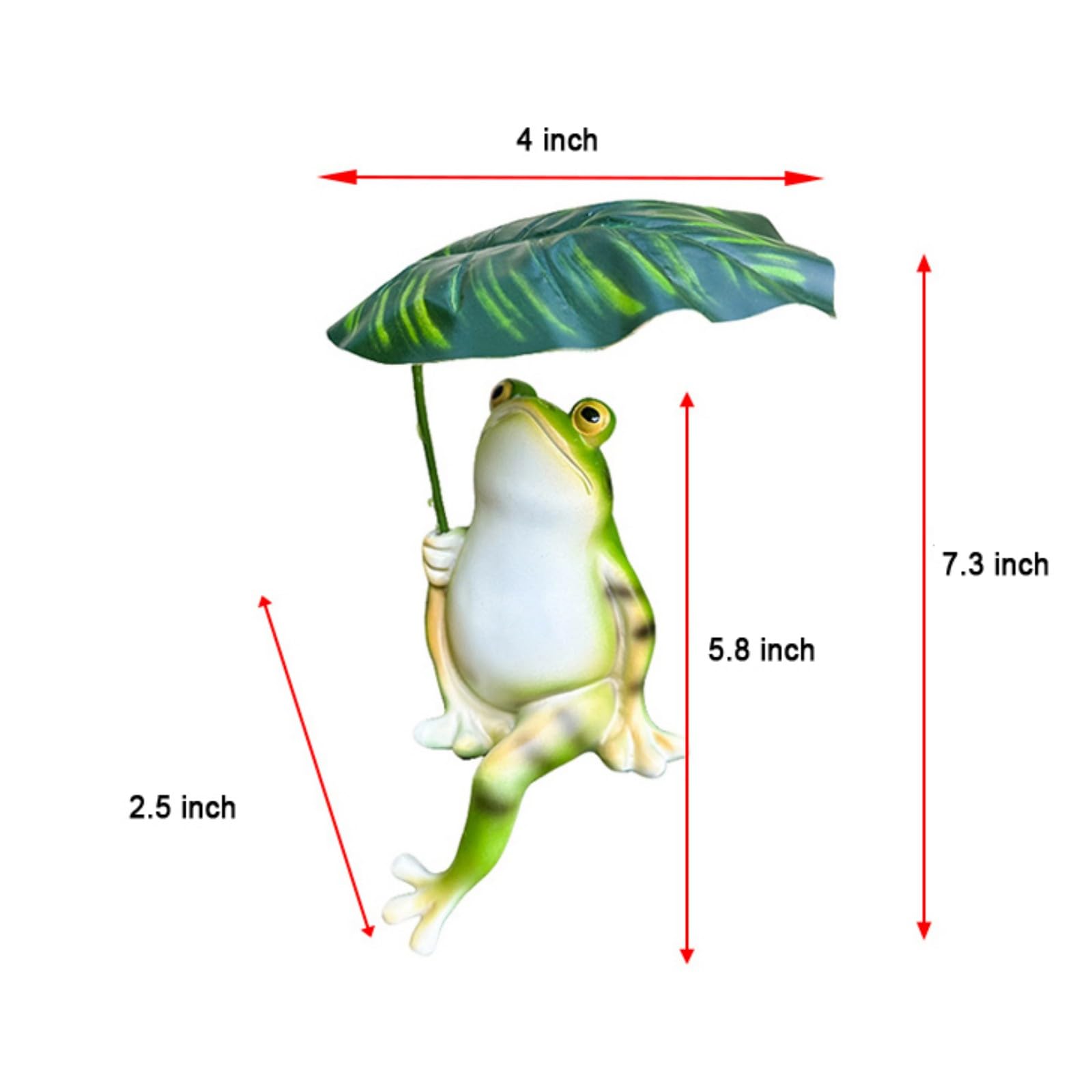 OwMell resin frog item for yard display – weather-friendly charm.