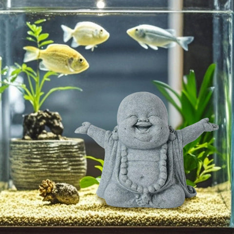 OwMell sandstone garden statue brings subtle spiritual charm outdoors