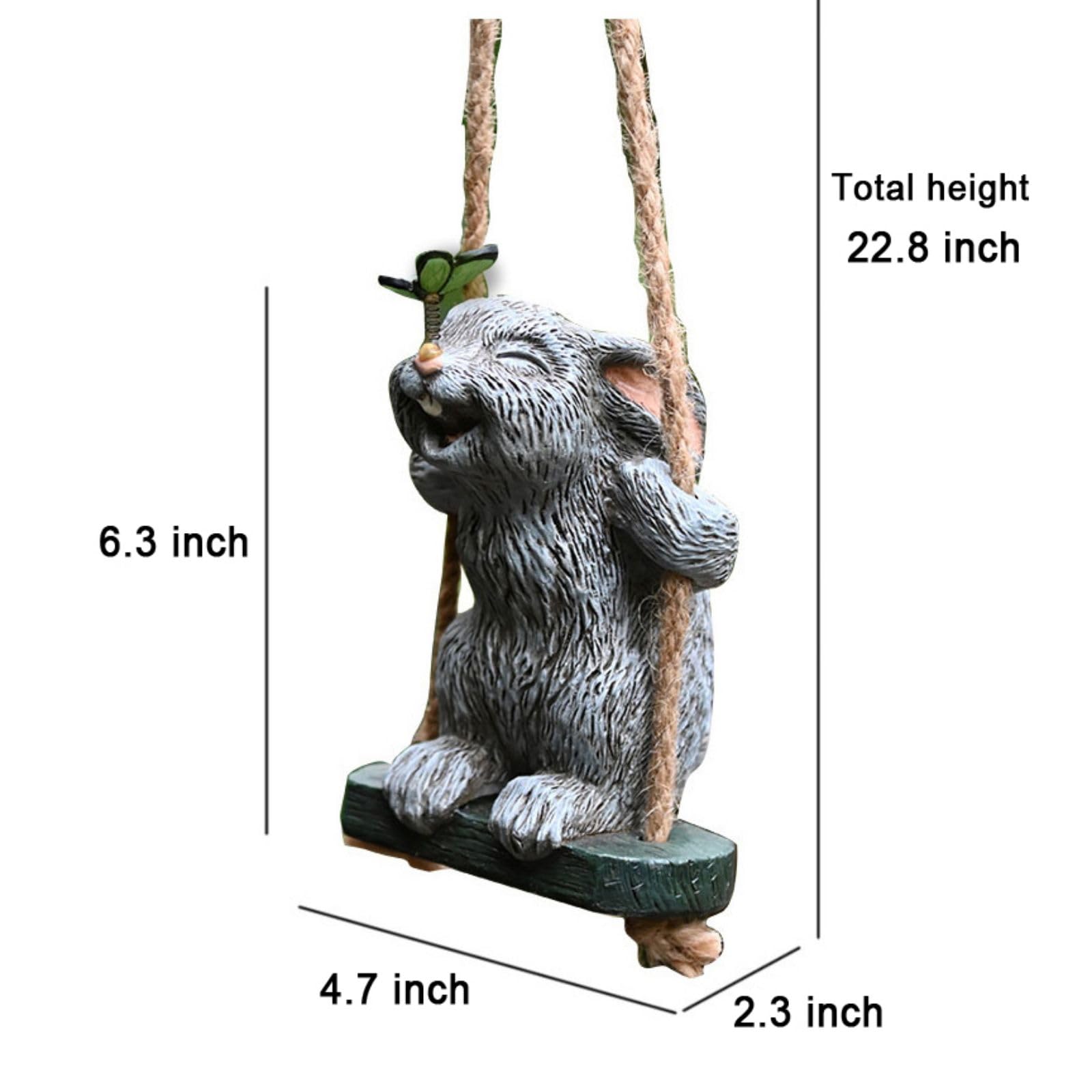 OwMell weather resistant resin bunny suitable for patios and gardens