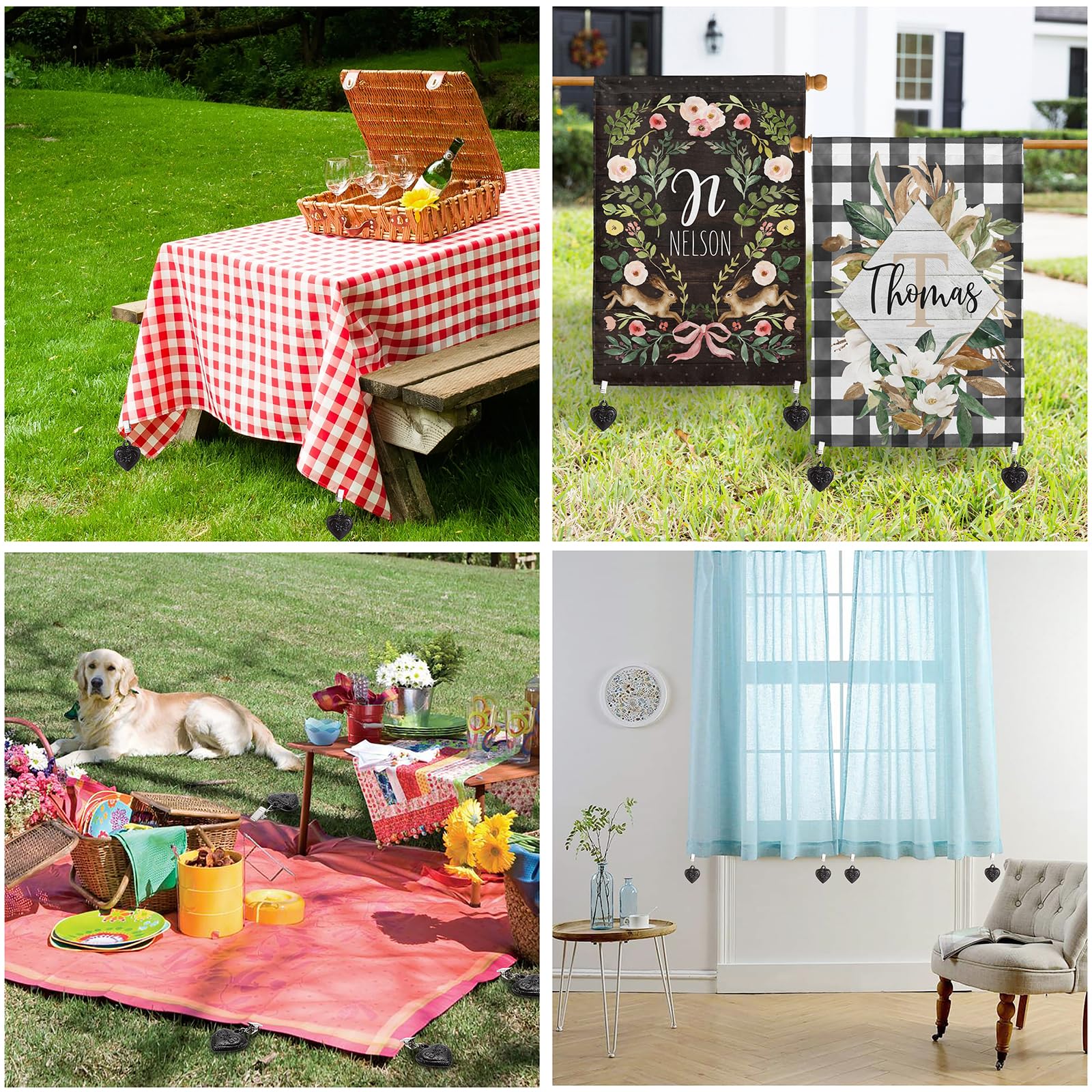OwnMy 4-pack includes durable clips suitable for dining, curtains, or flags.