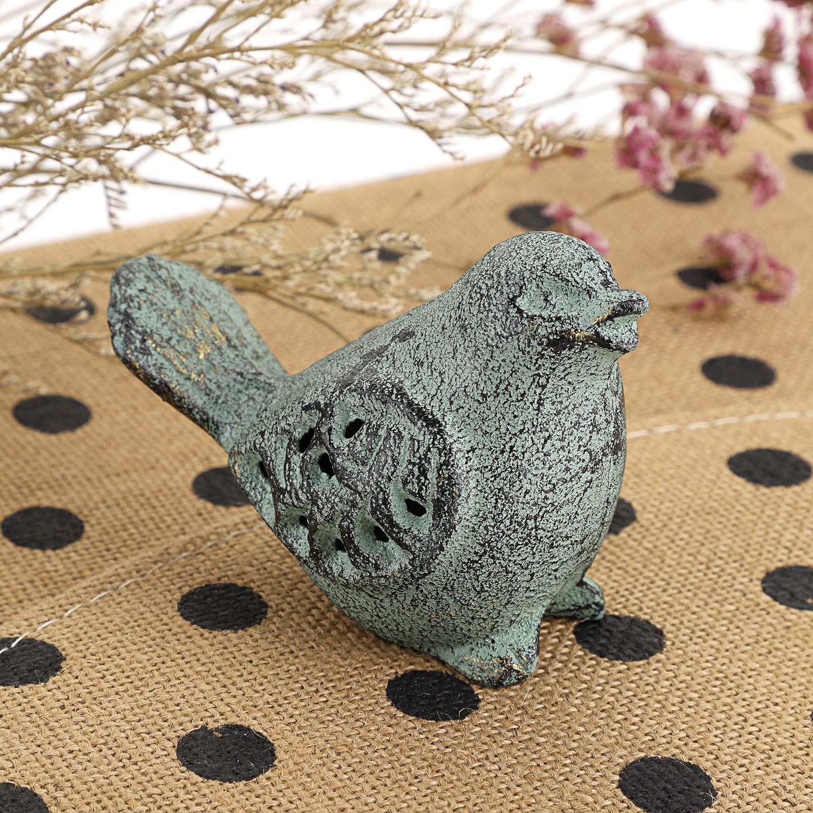 OwnMy green bird centerpiece for shelves, tables, or patios.