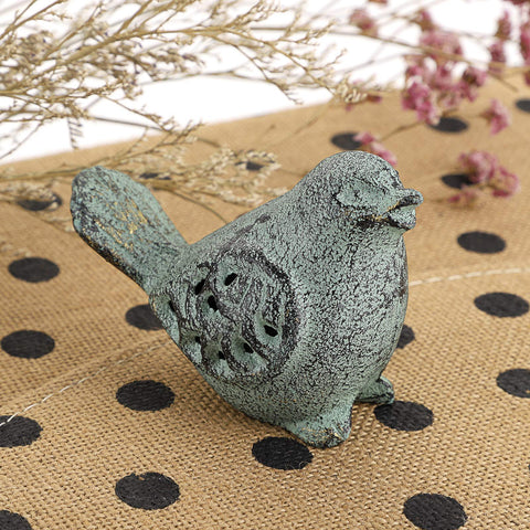 OwnMy green bird centerpiece for shelves, tables, or patios.