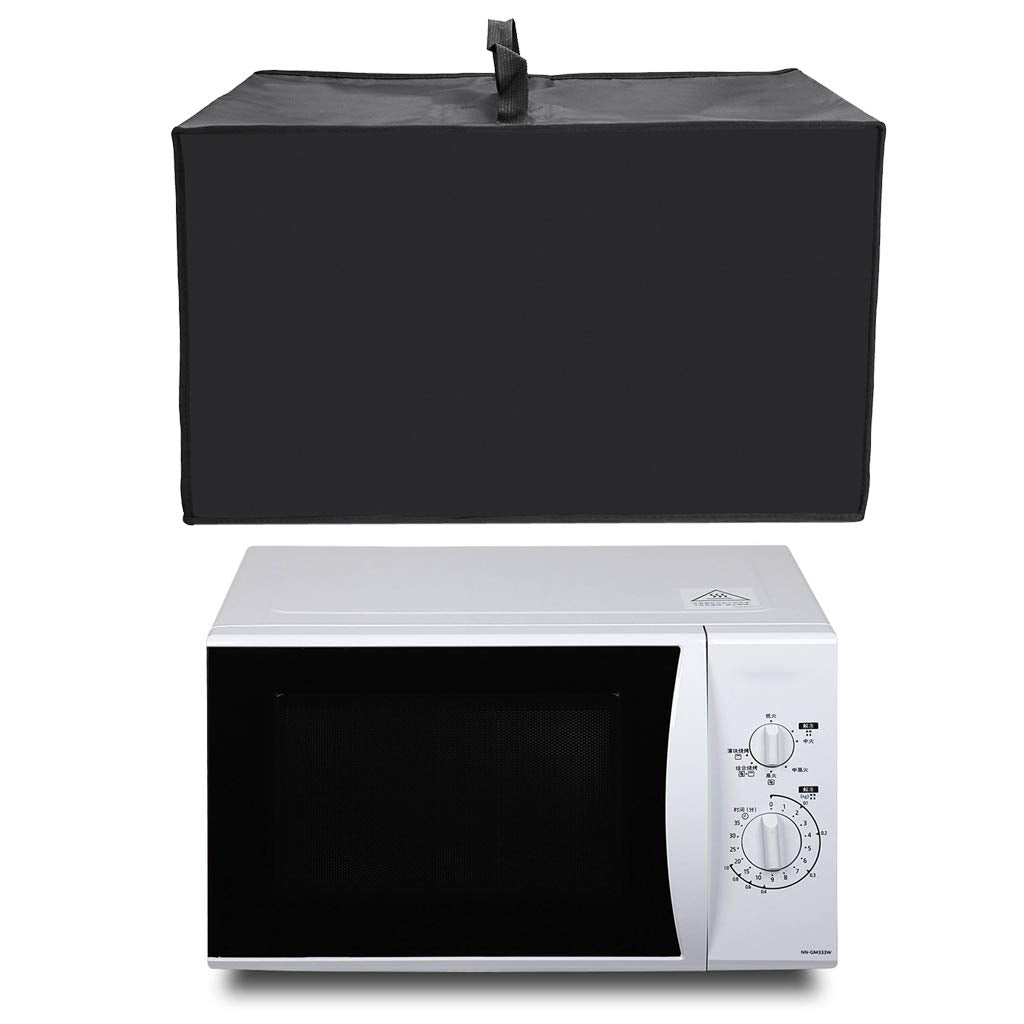 OwnMy microwave cover with strap handle, side view for easy handling